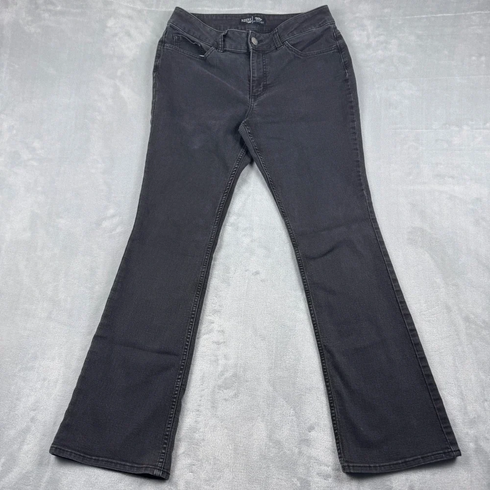 Riders by Lee You Are Beautiful‎ Mid Rise Boot Cut Black Jeans Women's Size L